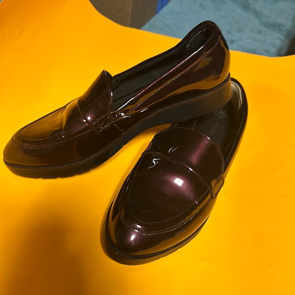 Maroon burgundy loafers